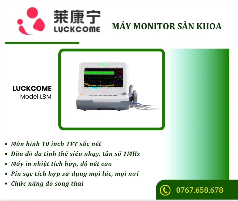 Máy minitor sản khoa Luckcome - L8M